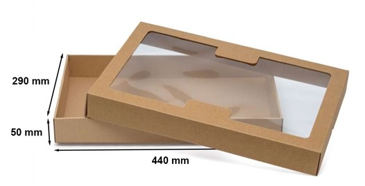 Pudełko karbowane z oknem