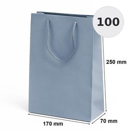 torba laminowana srebrna 170x70x250 mm 100 sztuk