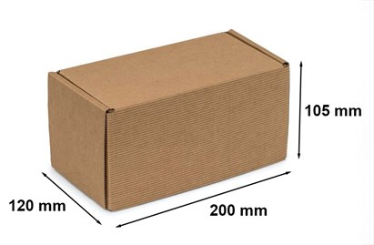 Pudełko karbowane 200x120x105mm (zewn.) Fefco 427