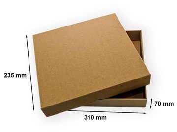 Pudełko karbowane 310x235x70mm wieczkowe A4