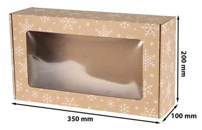 Pudełko świąteczne 350x200x100mm EKO Śnieżki F427